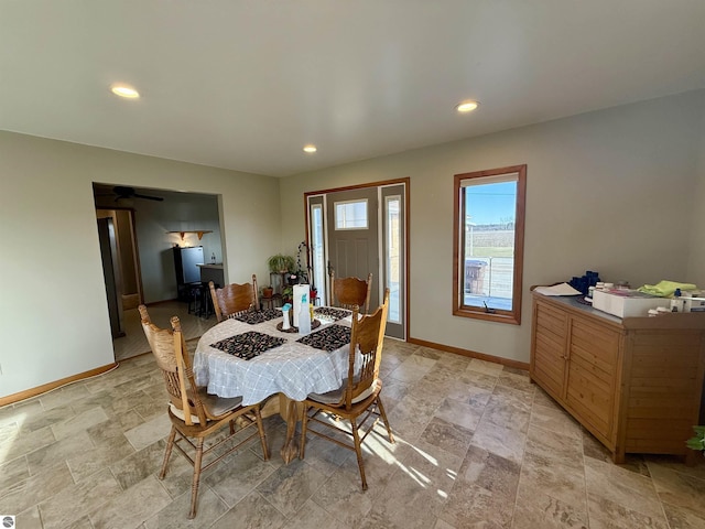 view of dining space