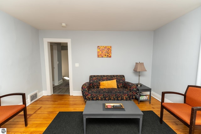 living room featuring wood-type flooring