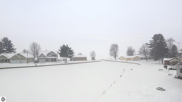 view of snowy yard