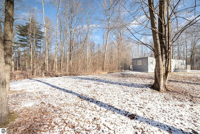 view of snowy yard