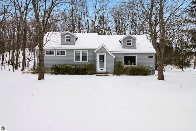 view of new england style home