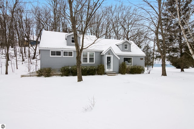 view of new england style home