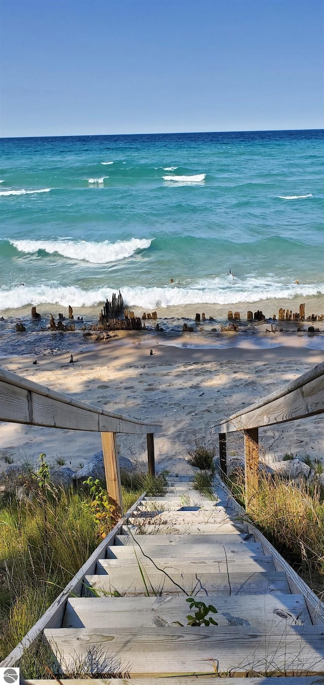 water view featuring a view of the beach