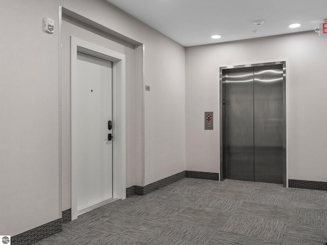 hall featuring elevator