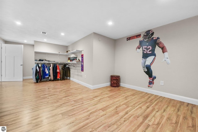 interior space featuring light hardwood / wood-style flooring