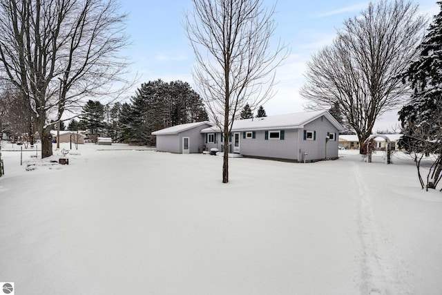 view of snowy yard