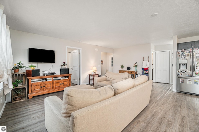 living room featuring hardwood / wood-style flooring