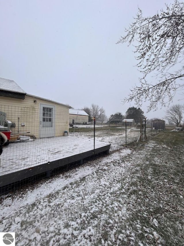 view of snowy yard