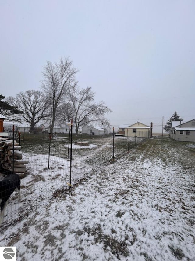 view of snowy yard