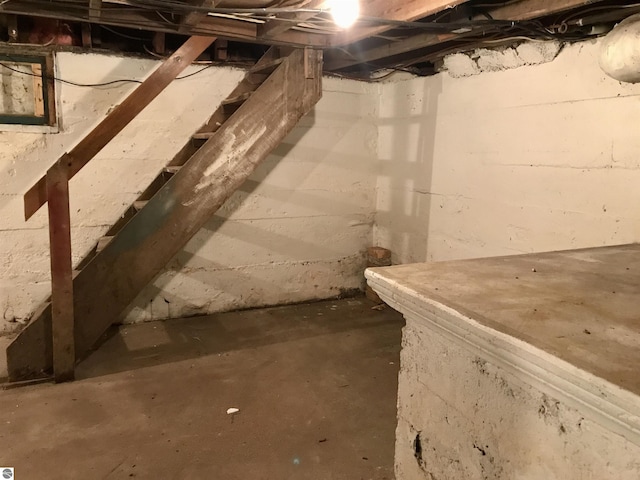 view of basement