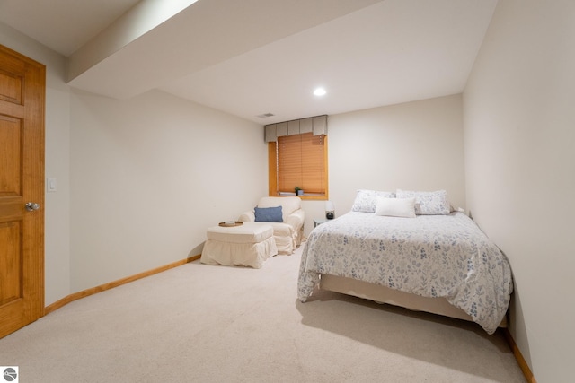 view of carpeted bedroom