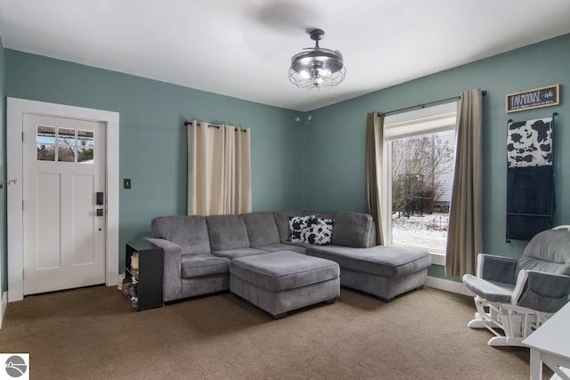 view of carpeted living room