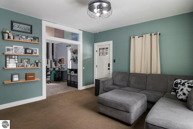 view of carpeted living room