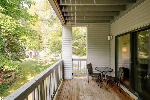 view of balcony