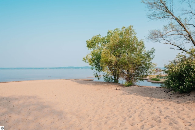 water view with a view of the beach