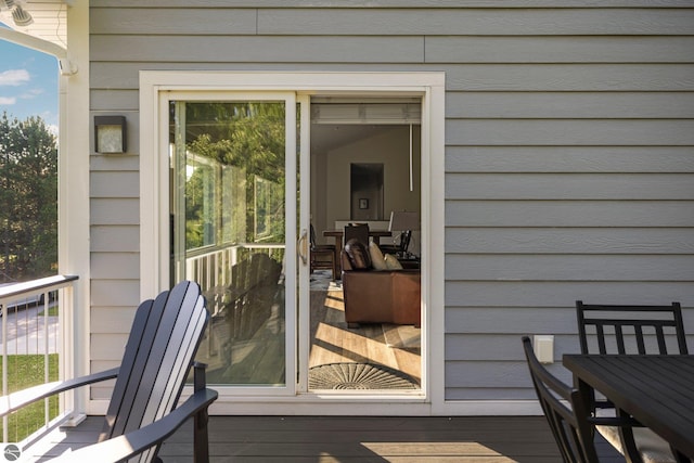 view of wooden deck