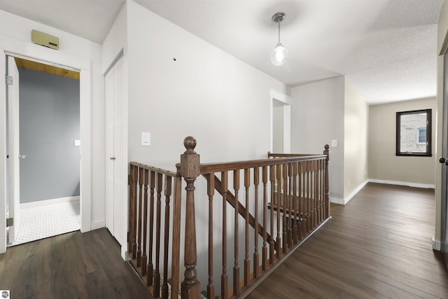 hallway featuring dark hardwood / wood-style floors