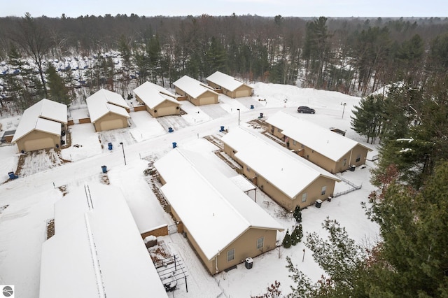 view of snowy aerial view