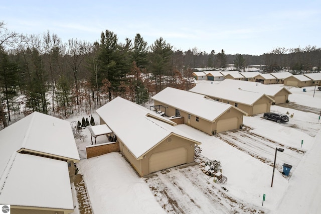 view of snowy aerial view