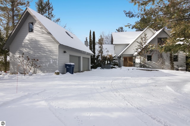 view of snowy exterior