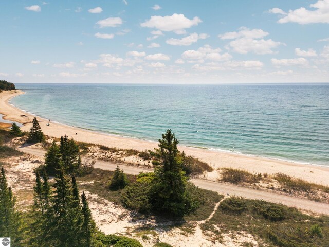 property view of water with a view of the beach