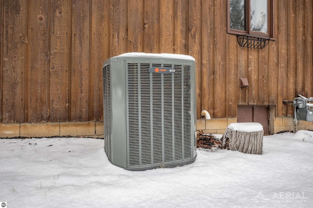 exterior details featuring central AC unit