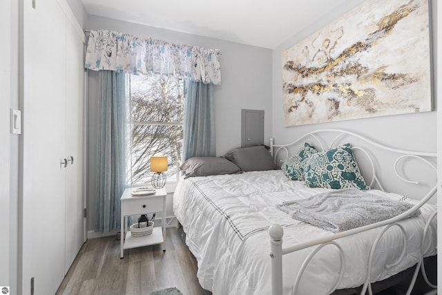 bedroom featuring hardwood / wood-style floors