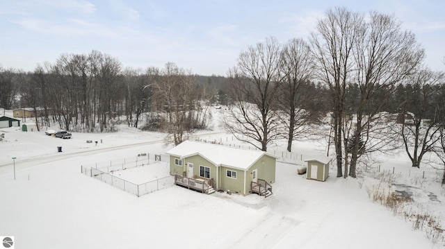 view of snowy aerial view