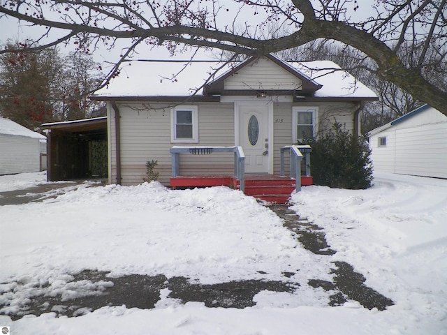 view of bungalow-style house