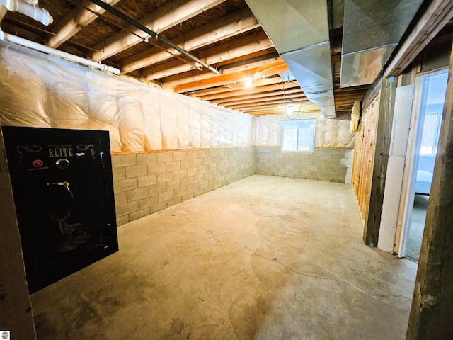 view of basement