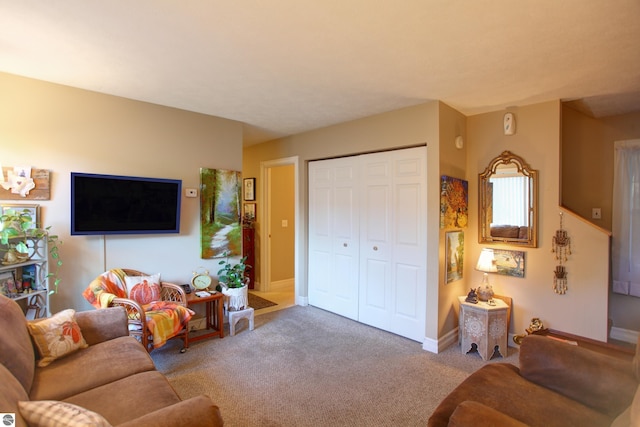 view of carpeted living room