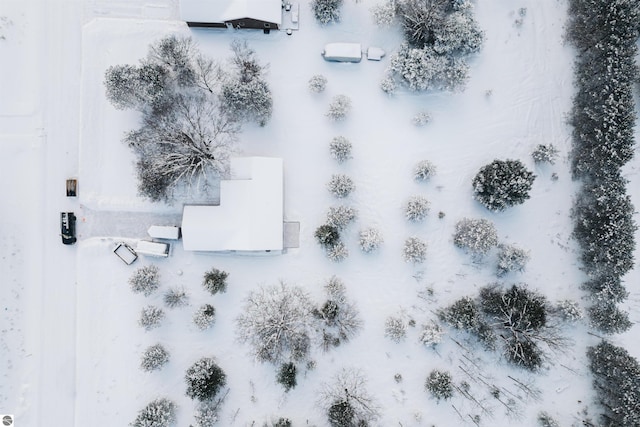 view of snowy aerial view