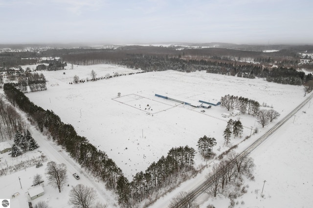 view of snowy aerial view