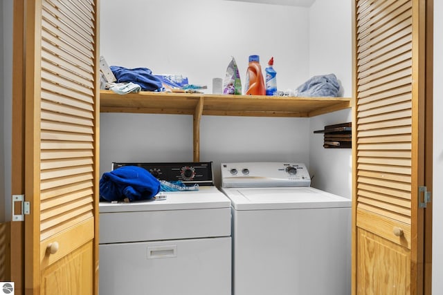 laundry area featuring washer and dryer