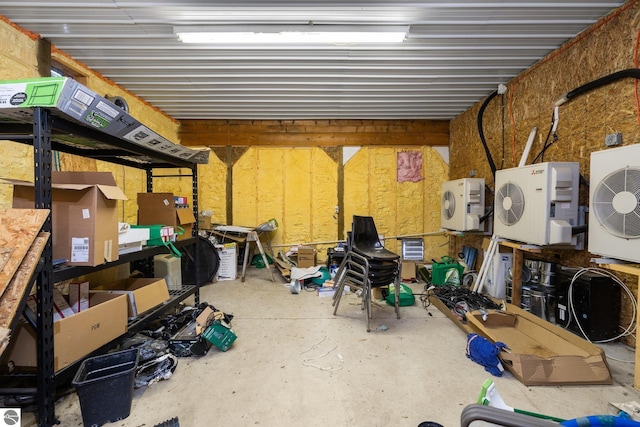 storage area with ac unit