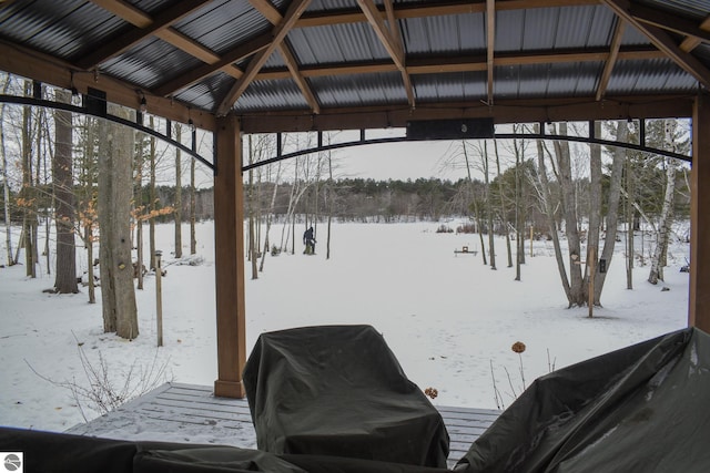 exterior space featuring a gazebo