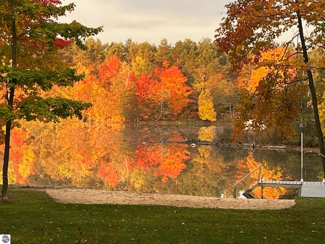 exterior space featuring a boat dock