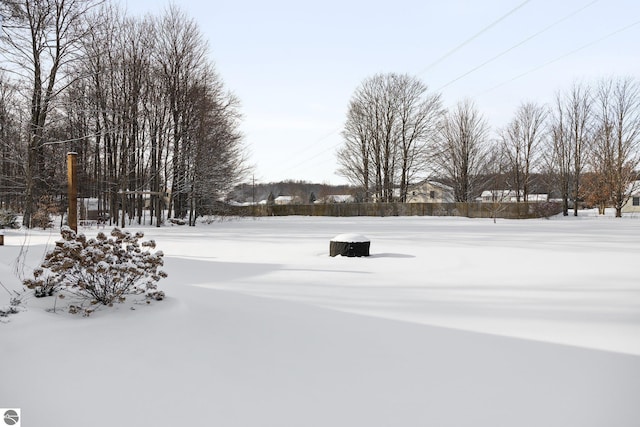 view of snowy yard