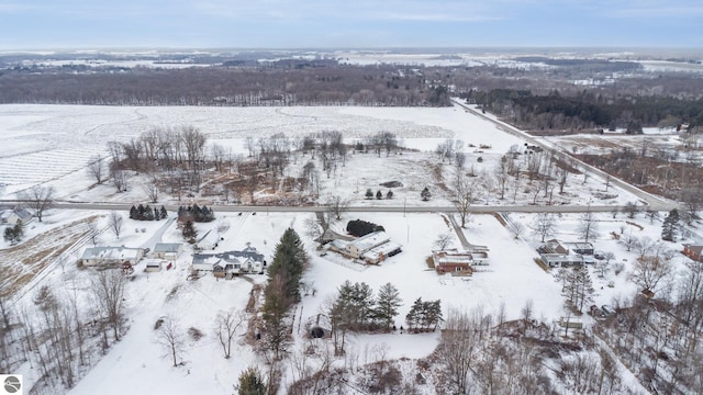 view of snowy aerial view