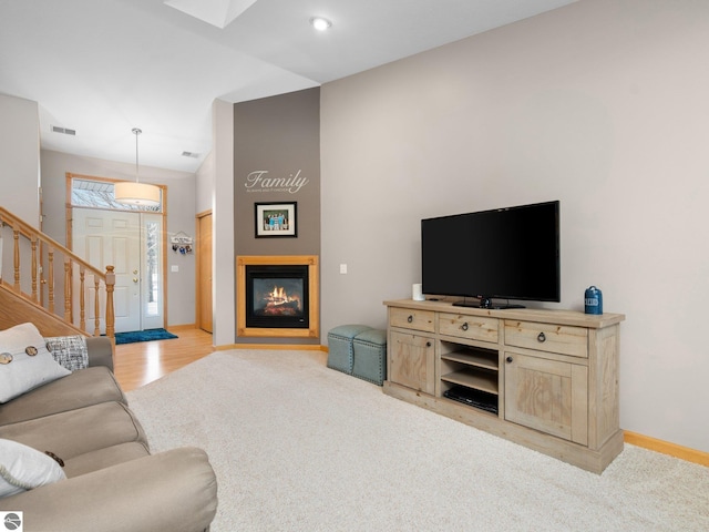 view of carpeted living room