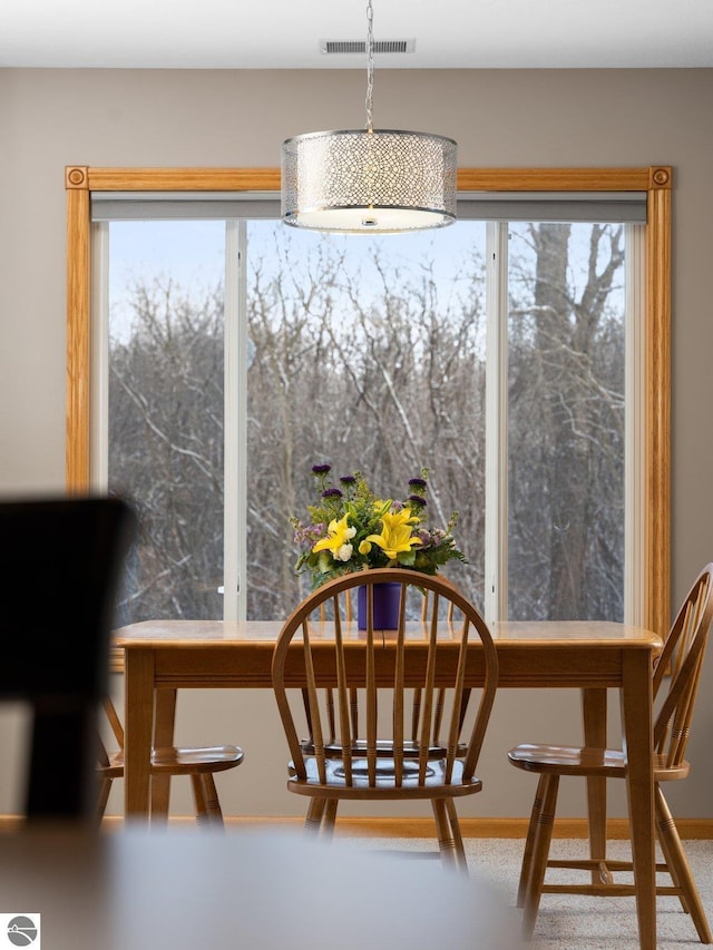 view of dining room