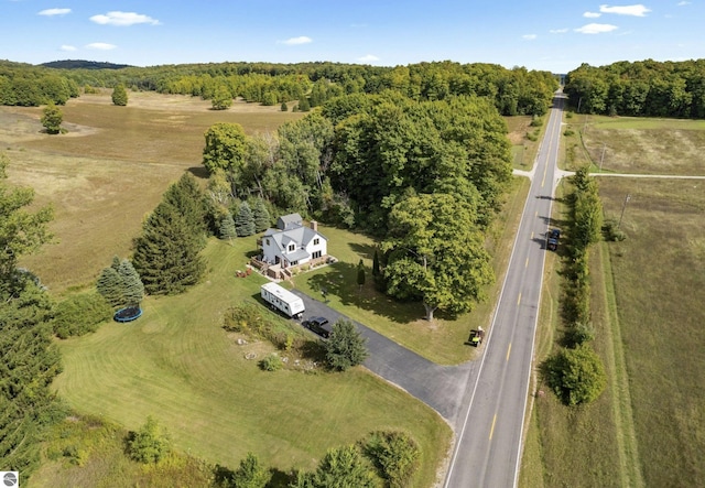 bird's eye view featuring a rural view