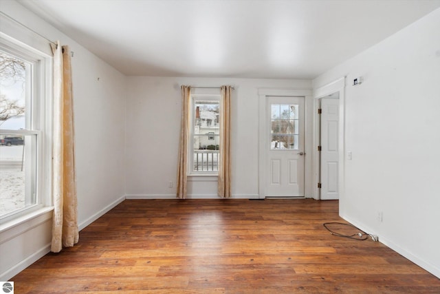 entryway featuring dark hardwood / wood-style flooring