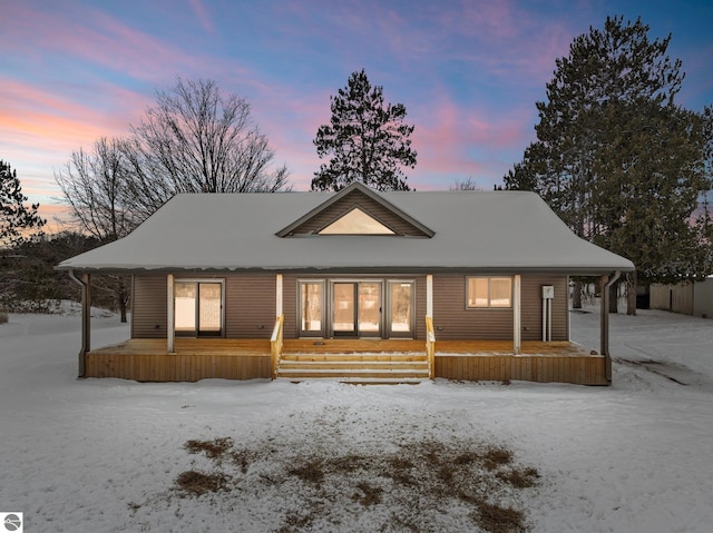 view of front of house featuring covered porch