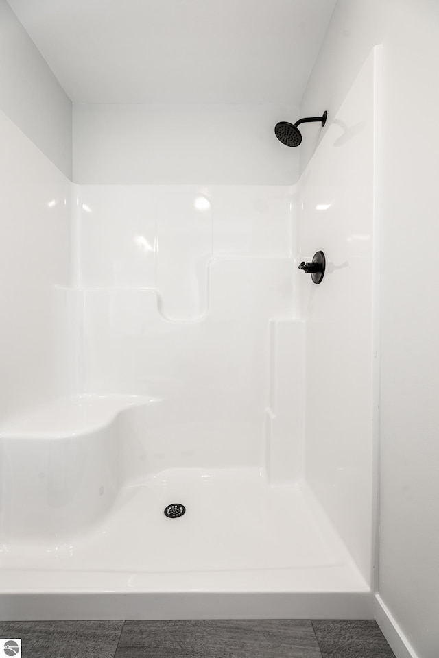 bathroom with walk in shower