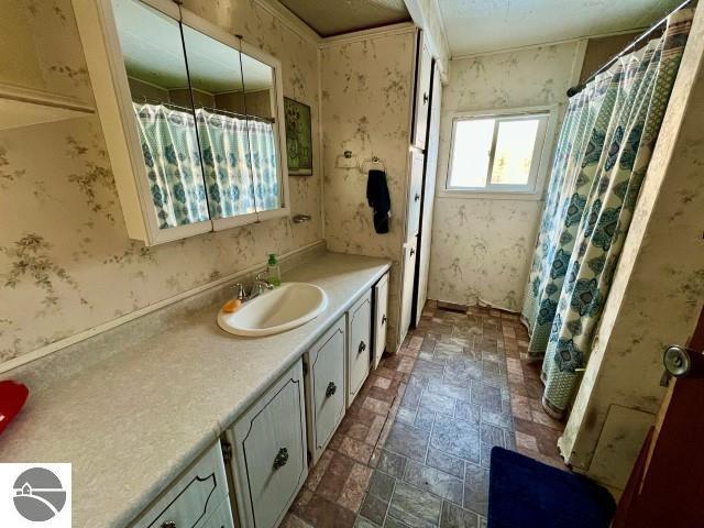 bathroom with vanity