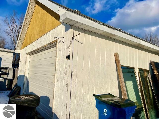 view of home's exterior with a garage