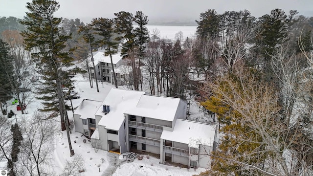 view of snowy aerial view