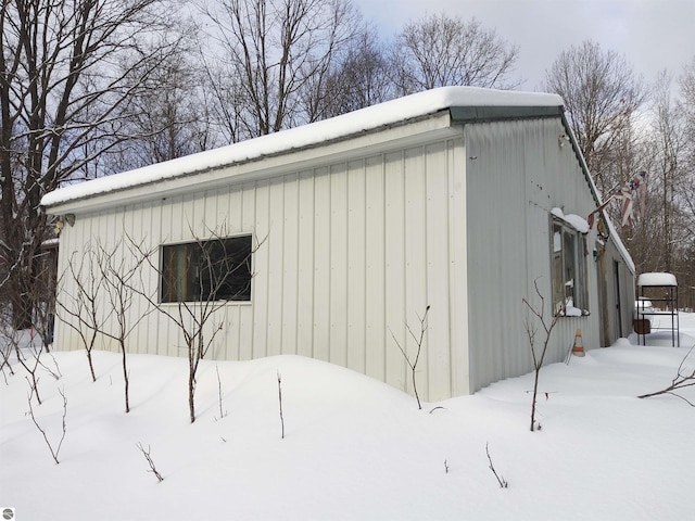 view of snow covered structure