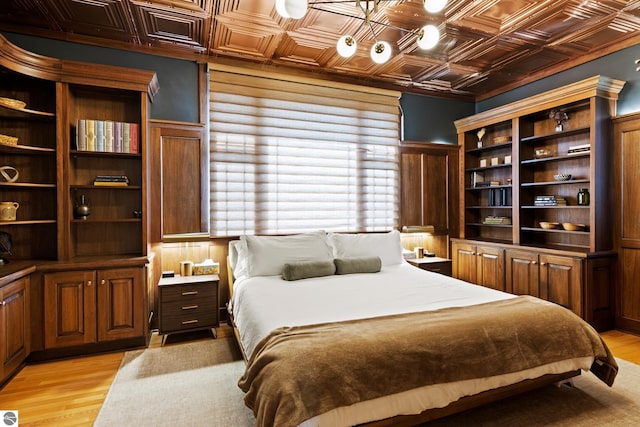 bedroom featuring light wood-type flooring